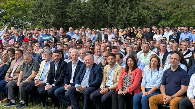 Primera fila en Cayastá reservada para los presidentes y referentes de los partidos fundadores de Unidos.