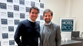 Adrián Ravier, diputado nacional electo por La Pampa, junto a Juan Pablo Patterer, que dio un portazo como apoderado.