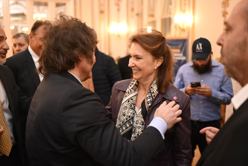 Javier Milei y canciller Diana Mondino