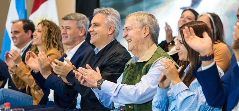 Martín Llaryora, Juan Schiaretti y Daniel Passerini