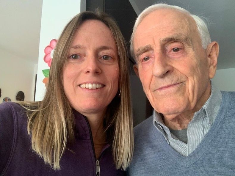 Santa Fe: Margarita Zabalza junto a su padre, histórico dirigente del socialismo.