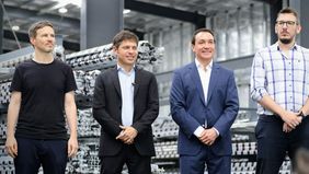 El gobernador de Buenos Aires, Axel Kicillof, en la inauguración de un parque tecnológico en Florencio Varela