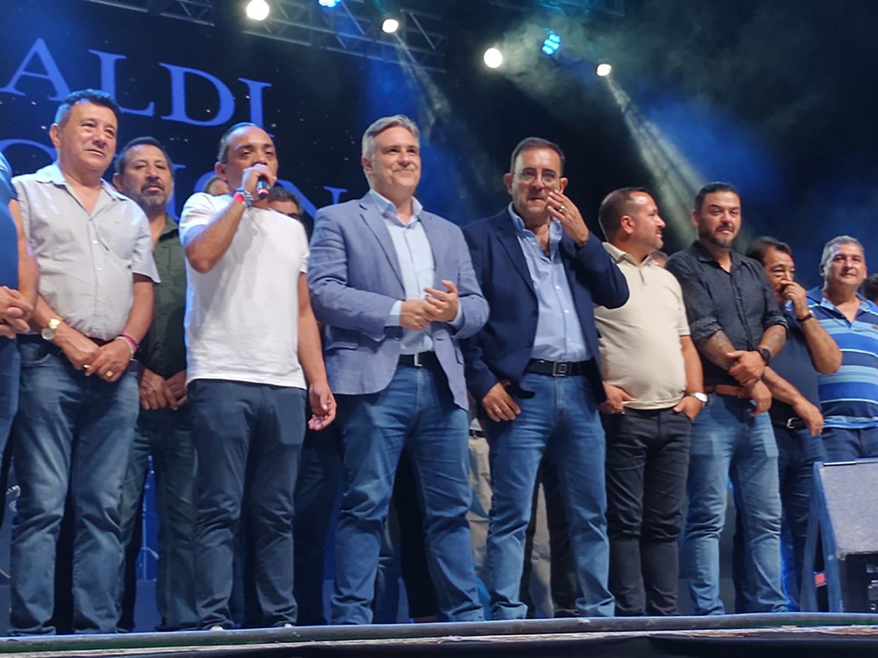 Martín Llaryora, en un acto con las 62 Organizaciones Peronistas.&nbsp;