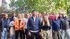 Federico Alsandri, Gabriel Estévez y los representantes de las fuerzas políticas que integran la alianza del todismo en Córdoba.&nbsp;