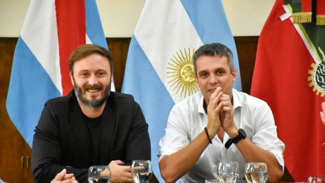 El intendente de Concordia, Francisco Azcué (UCR - Juntos por Entre Ríos), junto al exintendente y diputado provincial Enrique Cresto (PJ).