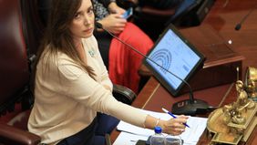 Victoria Villarruel, en el Senado. Victoria Villarruel, en el Senado.