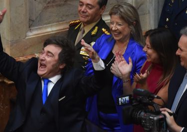 Javier Milei, ATR en el Congreso.