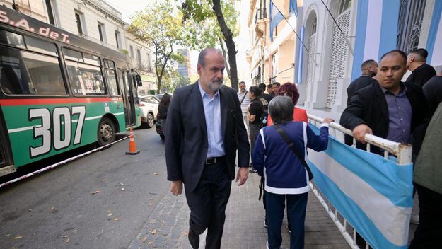 Federico Susbielles en la asunción de Kicillof como presidente del PJ bonaerense&nbsp;