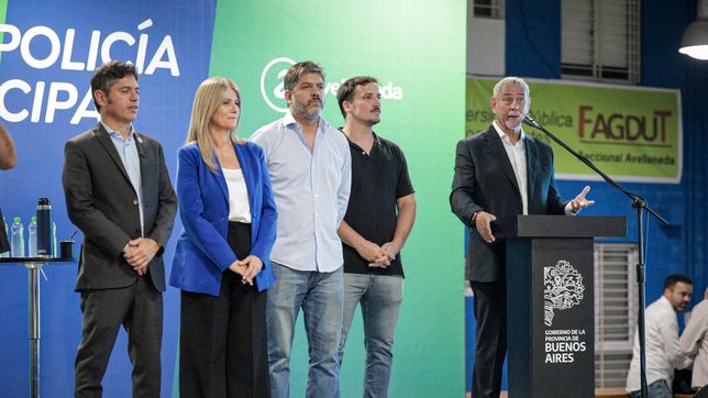 Axel Kicillof y Jorge Ferraresi, este martes en Avellaneda