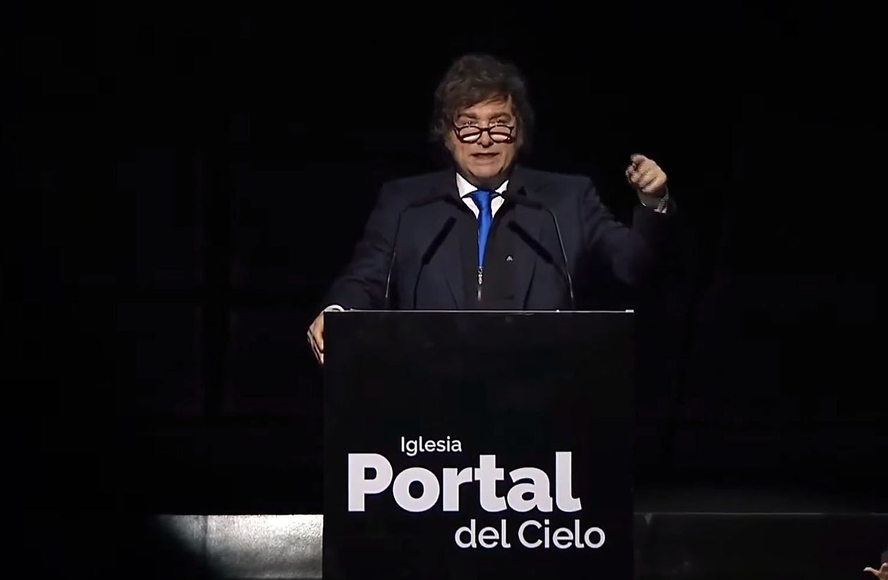 Javier Milei, en Chaco: modo pastor.