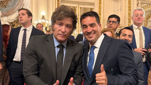 El candidato de los Milei en La Pampa estuvo en Olivos con el Presidente y Spagnuolo el 1 de diciembre de 2024