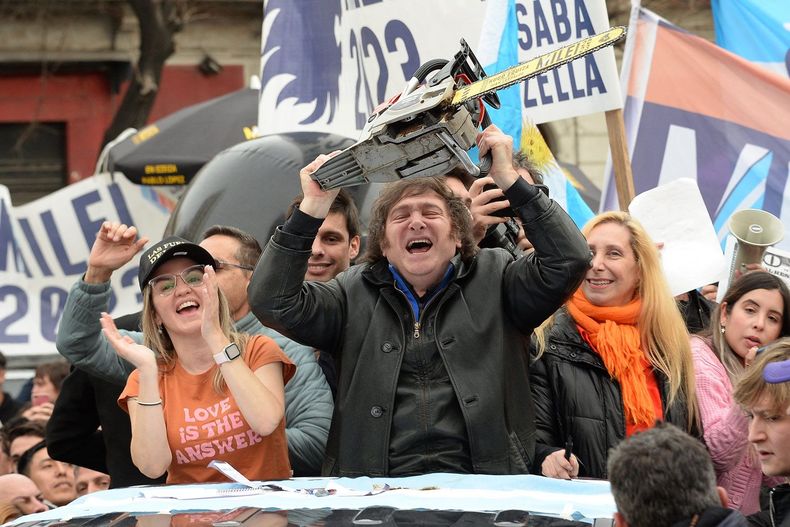 Javier Milei durante la campaña 2023
