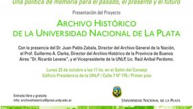 Presentan el Archivo Histórico de la Universidad Nacional de La Plata