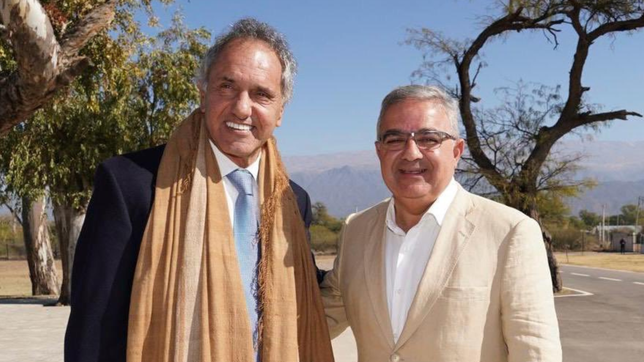 Daniel Scioli y Raúl Jalil, peronismo de saldo al servicio de Javier Milei.