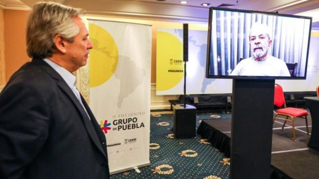 Lula a Fernández: “Le agradezco haber ganado, es como si yo hubiese ganado aquí”