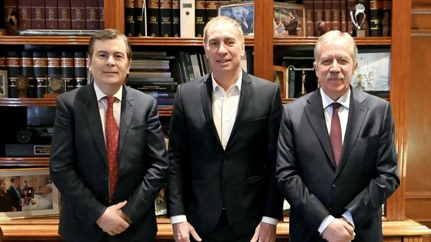 Gerardo Zamora, Diego Santilli y Elías Suárez.