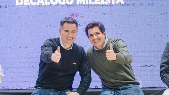 Córdoba: así quedó la lista completa de La Libertad Avanza. En la foto, Gabriel Bornoroni y Gonzalo Roca 