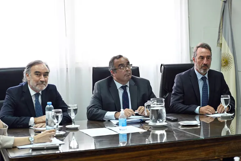 Leopoldo Bruglia, Pablo Bertuzzi y Mariano Llorens, miembros actuales de la Sala I de la Cámara Federal porteña, en pleno proceso de remodelación.