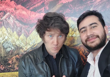 Javier Milei y Nahuel Sotelo.