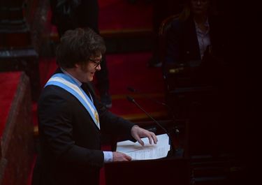 Javier Milei en el Congreso.