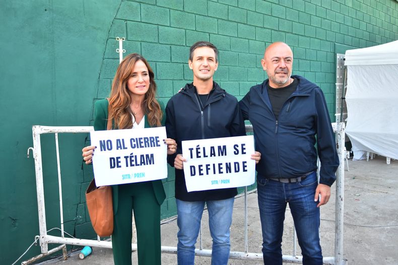 Victoria Tolosa Paz acompañó el teclamo de la agencia de noticias Télam que quiere cerrar el Gobierno.