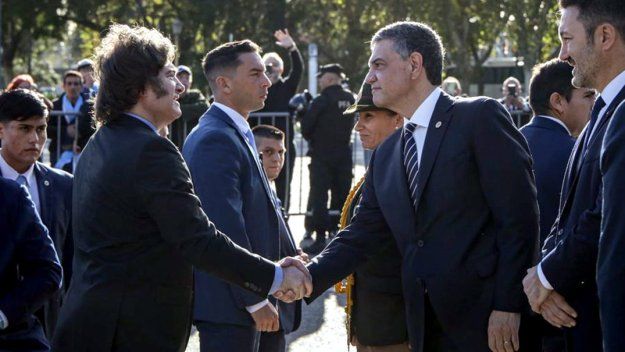 Javier Milei y Jorge Macri.