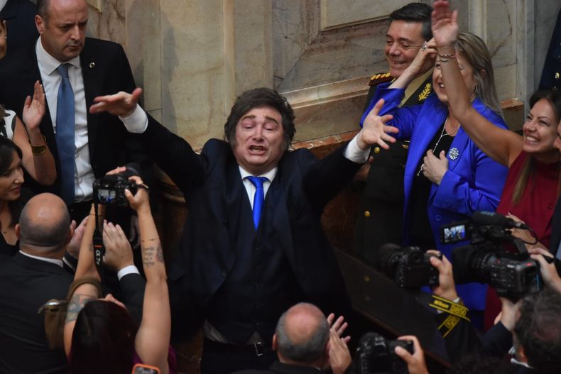 Javier Milei, en el Congreso.