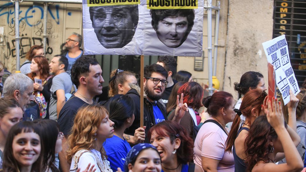Marcha universitaria contra el gobierno de Javier Milei. 