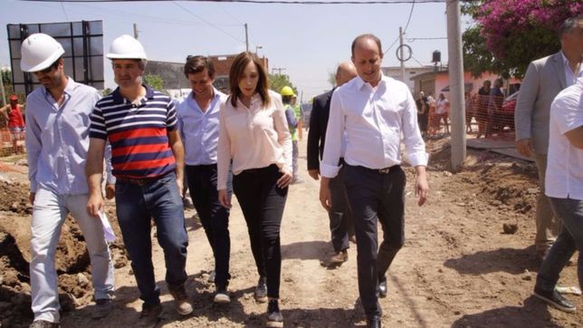 un dia despues del acuerdo legislativo, insaurralde recorre obras con vidal