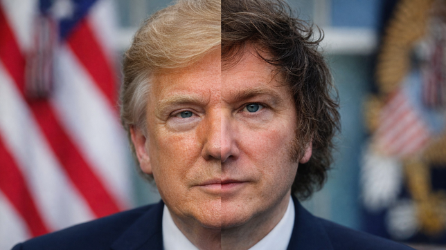 De Donald Trump a Javier Milei (imagen generada con inteligencia artificial).