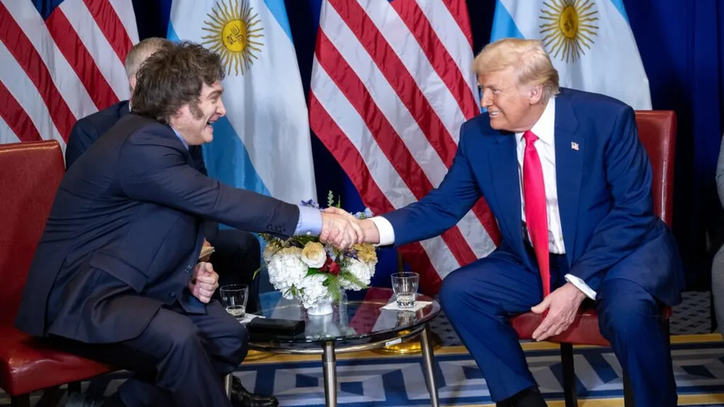 Javier Milei y Donald Trump.