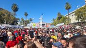 Trabajadores de la salud y los gremios en una protesta contra la política de Javier Milei Trabajadores de la salud y los gremios en una protesta contra la política de Javier Milei