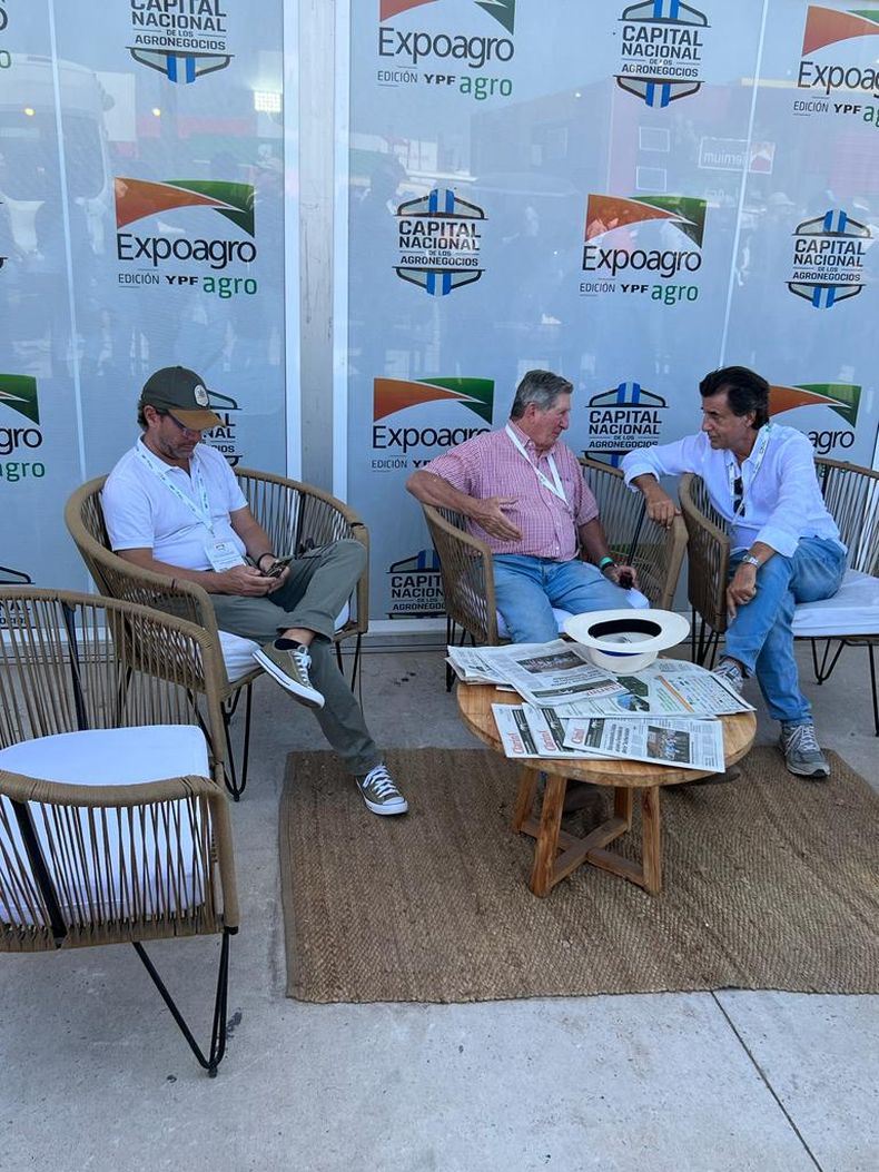 José Claudio Escribano y Bartolomé Mitre (h) en Expoagro 2023