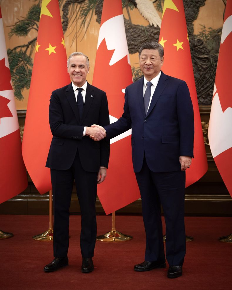 Mark Carney visitó a Xi Jinping en Pekín.