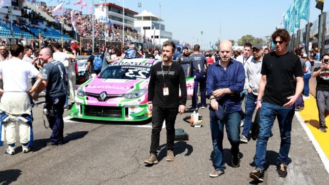 con manes en boxes, lousteau pone primera en la carrera portena