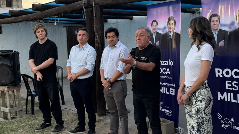 Luis Juez, Gabriel Bornoroni, Gonzalo Roca, Evelin Barroso e Iñaki Gutiérrez pidieron el voto para Javier Milei en Córdoba