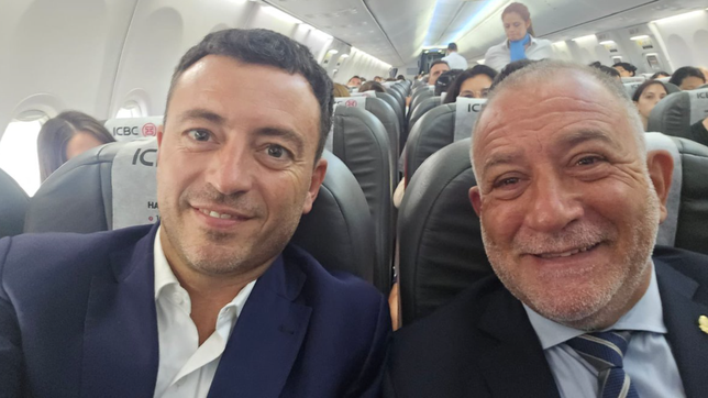 Rodrigo De Loredo y Luis Juez, compañeros de vuelo.