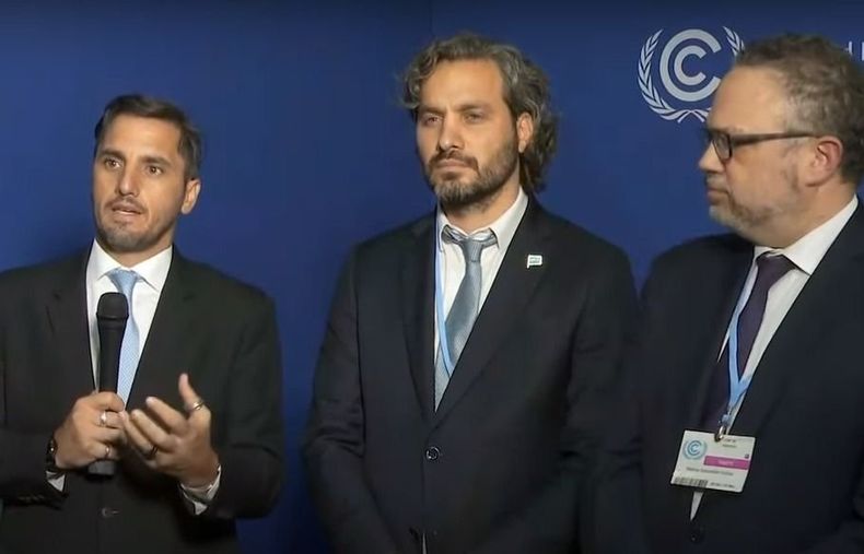 Matías Kulfas, Santiago Cafiero y Agustín Pichot