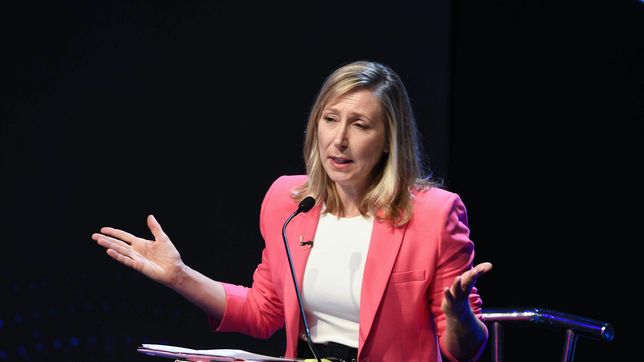 Myriam Bregman en el segundo debate presidencial
