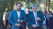 El gobernador de La Pampa Sergio Ziliotto junto al intendente de la capital Santa Rosa, Luciano di Nápoli: protagonistas en la guerra de la conectividad.