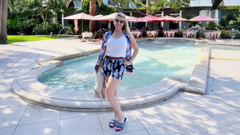 Verónica Sikora, de vacaciones en las sierras de Córdoba