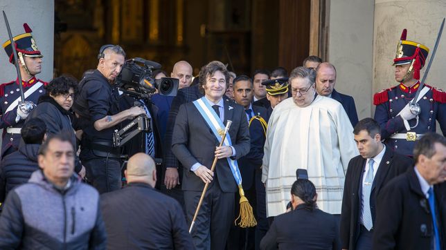 El presidente Javier Milei en la catedral de Buenos Aires