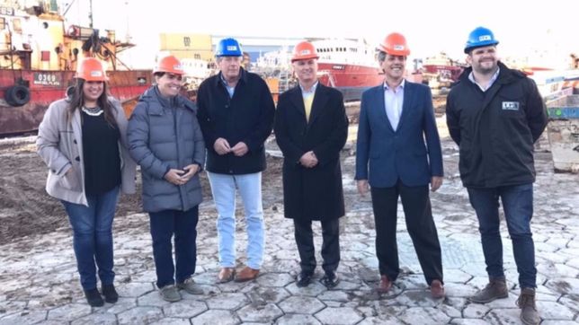 tizado y lobbosco en el puerto de mar del plata