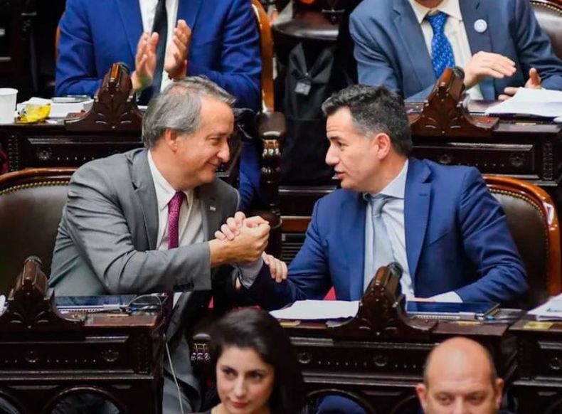 Nicolás Mayoraz y Gabriel Bornoroni, de LLA, defienden la boleta única sin voto a lista completa.&nbsp;