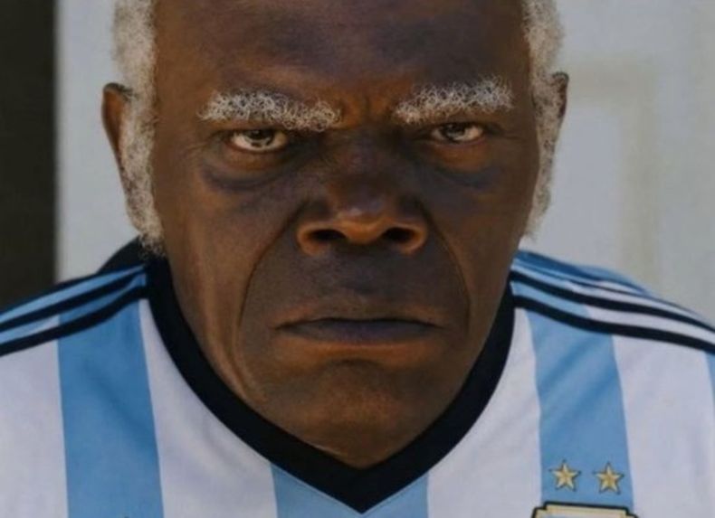 Una imagen construida para convocar a no alentar en el Mundial por Argentina, señalado como el país más racista del mundo.&nbsp;