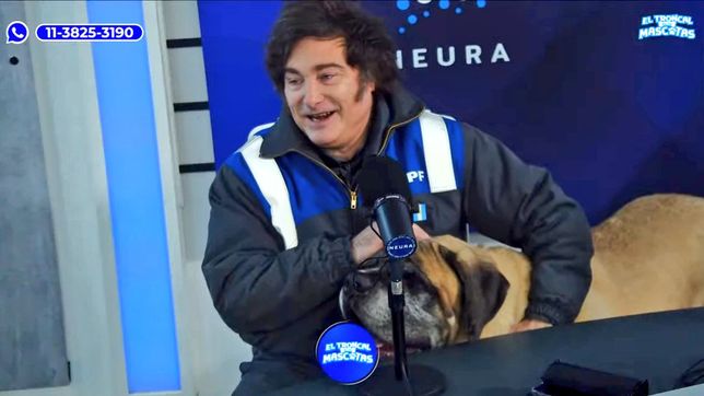 Javier Milei y su perro Conan