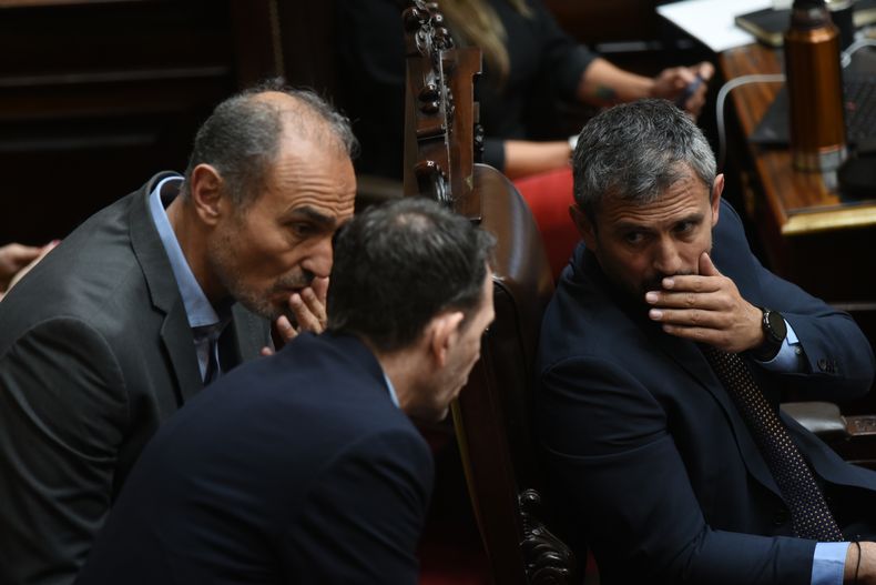 Martín Menem, con Lule Menem en la Cámara de Diputados. 