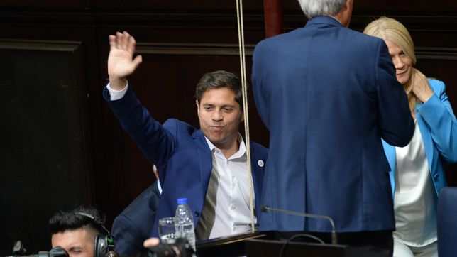 Axel Kicillof durante su discurso de apertura en la Legislatura bonaerense.