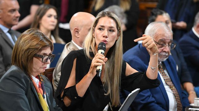 Patricia Bullrich y Carolina Losada, en el Senado.&nbsp;