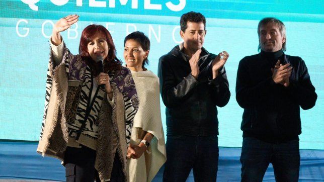 Cristina Kirchner, Mayra Mendoza, Wado de Pedro y Máximo Kirchner.